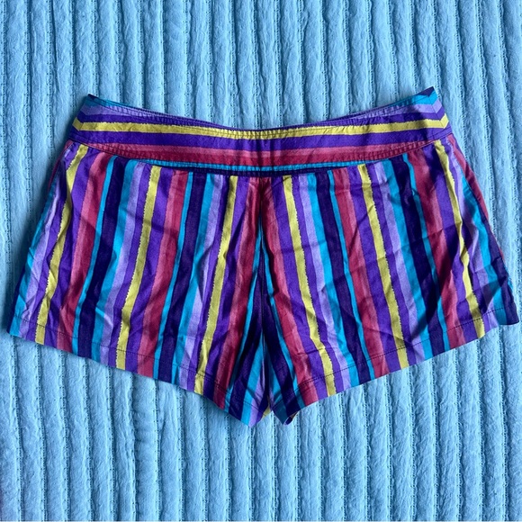 Etro 70s-inspired colorful striped mini shorts - Picture 2 of 3